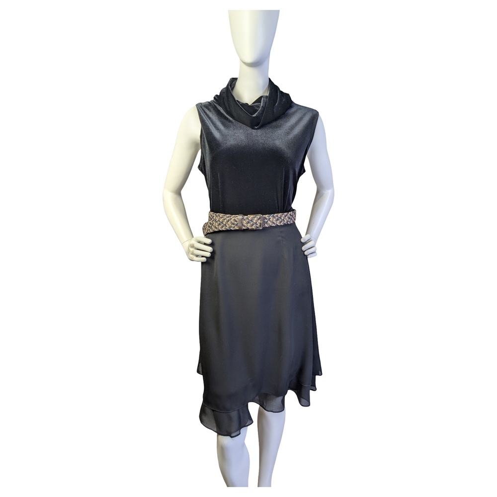 Coldwater Creek Black Ruffle Skirt |  Whimsigoth Dark Romantic Goth | Size M